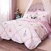 Brandream Kids Comforter Set Full Queen Size Girls Pink Ballet Bedding Quilt Set Luxury Handmade Quilts