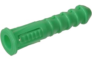 Hillman 370332 Ribbed Plastic Anchor, 12-14-16 X 1-1/2-Inch, Green, 50-Pack