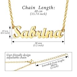 Ldurian Name Necklace Personalized | Sabrina Name