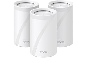 TP-Link Deco BE11000 Tri-Band WiFi 7 Mesh (Deco BE65) - 11 Gbps, 5200 Sq.Ft, 4× 2.5 G Ethernet, 6G Band, AI-Driven Band, Home