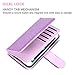 Dailylux Case for iPhone 8, iPhone 7 - [Built-in 9 Card Slots] Premium PU Leather Luxury Bling Flip Wallet Case for Apple iPhone 7/8 4.7 Inch, Glitter Purple