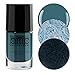 Maniology (formerly bmc) Snowflake Waltz Collection: Harlequin - Deep Teal Green Cream Creative Art Stamping Polish