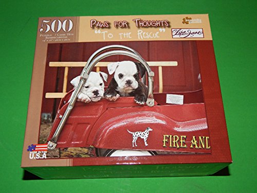 500pc Paper City Puzzles Gift "Paws For Thoughts To the Rescue" Puppies by Lisa Jane