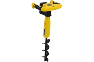HAOYUNNE Cordless Electric Post Hole Digger Hole Digging Machine Electric Earth Auger for Post Hole Digging Drilling Tree Planting, with Battery and Charger, 550rpm