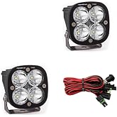 Baja Designs Squadron Pro Black LED Light Pod Pair - 2 PCS LED with Wiring Harness (Spot; Clear)