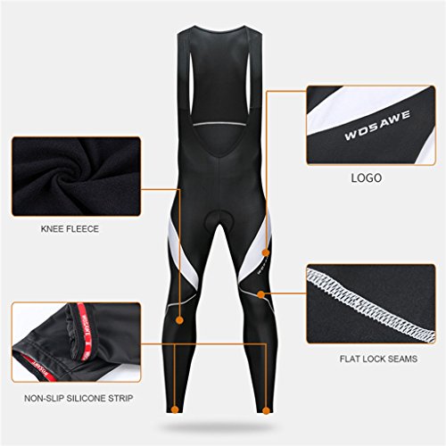 Men's Bib Cycling Pants Bicycle Bib Trousers Cycle Thermal Long Pants Legging