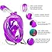 ZSPORT Snorkeling Mask, Easybreath Full Face Diving Mask GoPro Compatible,See More Larger Viewing Area Than Traditional Masks Anti-Fog Anti-Leak Technology (Purple, S/M)