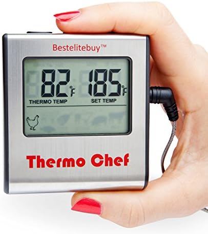“Thermo Chef” Cook like a Chef With The New Updated Universal Digital Meat Thermometer With A Large LCD Display For Cooking Food In The Kitchen Oven/Smoker Add It To Your Grill and BBQ Accessories