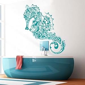Amazon.com: Vinyl Sea Horse Wall Decal Marine Fish Wall ...