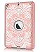 ipad Mini 2 case,ipad Mini 3 case PIXIU, Heavy Duty High Impact Shockproof Hybrid Case Hard Cover Pc+Silicone Full Body Protective Defender Cover for iPad Mini/iPad Mini 2/ iPad Mini 3 Floral