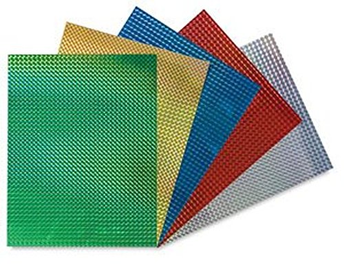 Hygloss Products Holographic Card Stock - Psychedelic Sheets - Great for Arts and Crafts - 8.5 x11 Inches - Assorted Colors - Mosaic Design- 10pt. - 5 Pack