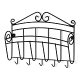 Spectrum Diversified Scroll Mail and Letter Organizer, Wall Mount, Black (Kitchen)