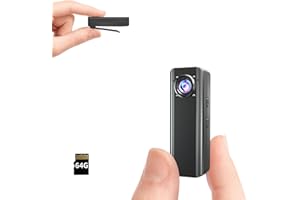 HJBDGS Body Cam 4K HD Mini Body Camera Action Camera Motorcycle Dash Cam Wearable Camcorder for Daily Records Easy to Use with Back Clip for Traveling Cycling with 64GB Memory Card