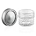 Nellam Quilted Glass Jars with Lids - 4 OZ Wide Mouth Crystal Jelly Glasses, Set of 24 Silver, for Canning, Preserving Food - each Mini Mason Jar is Freezer, Microwave, and Oven Proof