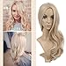 Lady Miranda Blonde Mixd Ash Blonde Wig High Density Heat Resistant Synthetic Hair Weave Full Wigs for Women (Blonde&ash Blonde