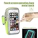 Yostyle Sports Armband Sweatproof Running Armbag Gym Fitness Workout Cell Phone Case with Key Holder Wallet Card Slot for iPhone X 8 7 6 6s Plus Samsung Galaxy S5 S6 S7 S8 Edge 5.5 Inch (Green)
