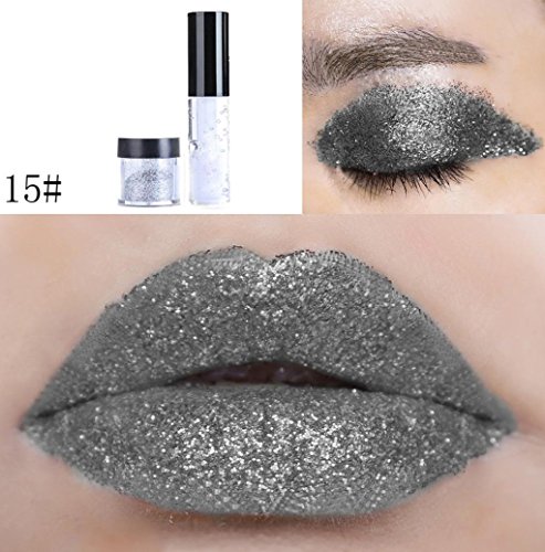Click Here to See More Images Dragon Ranee Shimmer Glitter Lip Gloss Powder Palette Glitter Lipstick Cosmetic Eye Shadow by DMZing (LE-15)