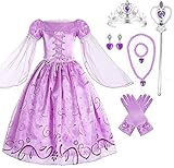 Girls Rapunzel Deluxe Princess Dress Costume (3-4)