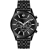 PIERRE RICHARDSON Men’s Luxury Watch PR2320 – Silver Stainless Steel Quartz, 44mm, 5ATM Water Resistant, Scratch-Resistant Sapphire Crystal Glass