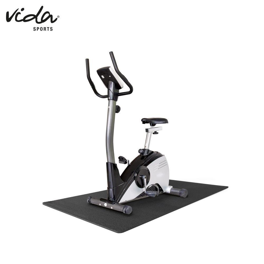 LILENO SPORTS Bodenschutzmatte (90x200 cm) - extra wiederstandsfähige Laufband Matte 8 mm Dicke - Fitness Unterlegmatte für Crosstrainer, Rollentrainer und andere Fitnessgeräte 2