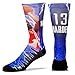 For Bare Feet James Harden Houston Rockets Crew Socks 10-13