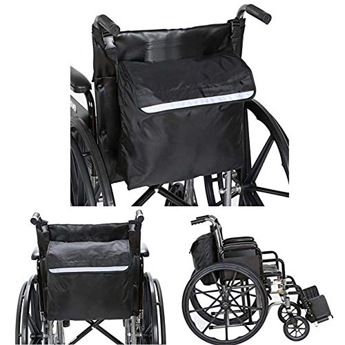 Wheelchair Backpack Storage Bag,Hands Free Pouch Organizer Accessories Travel Tote for Scooter, Electric, Manual or Powered Chairs