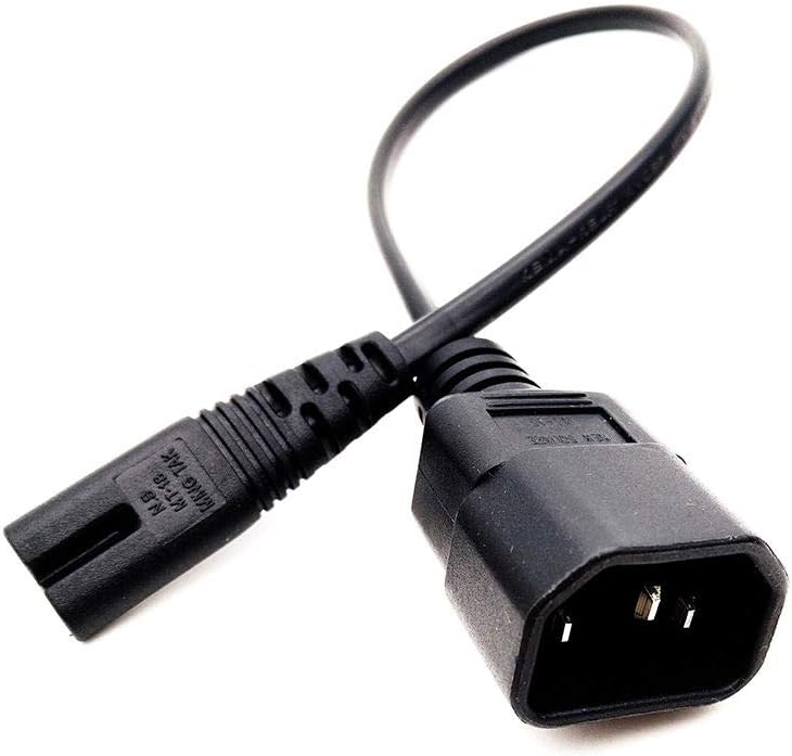 C14-C7 Extension Power Cord 1 FT C14-C7 IEC 3P Male to 2P Female Socket Power Extension Cable 1 pcs