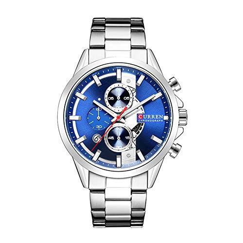 Curren 8325 - Reloj de pulsera para hombre, diseño de zona horaria múltiple