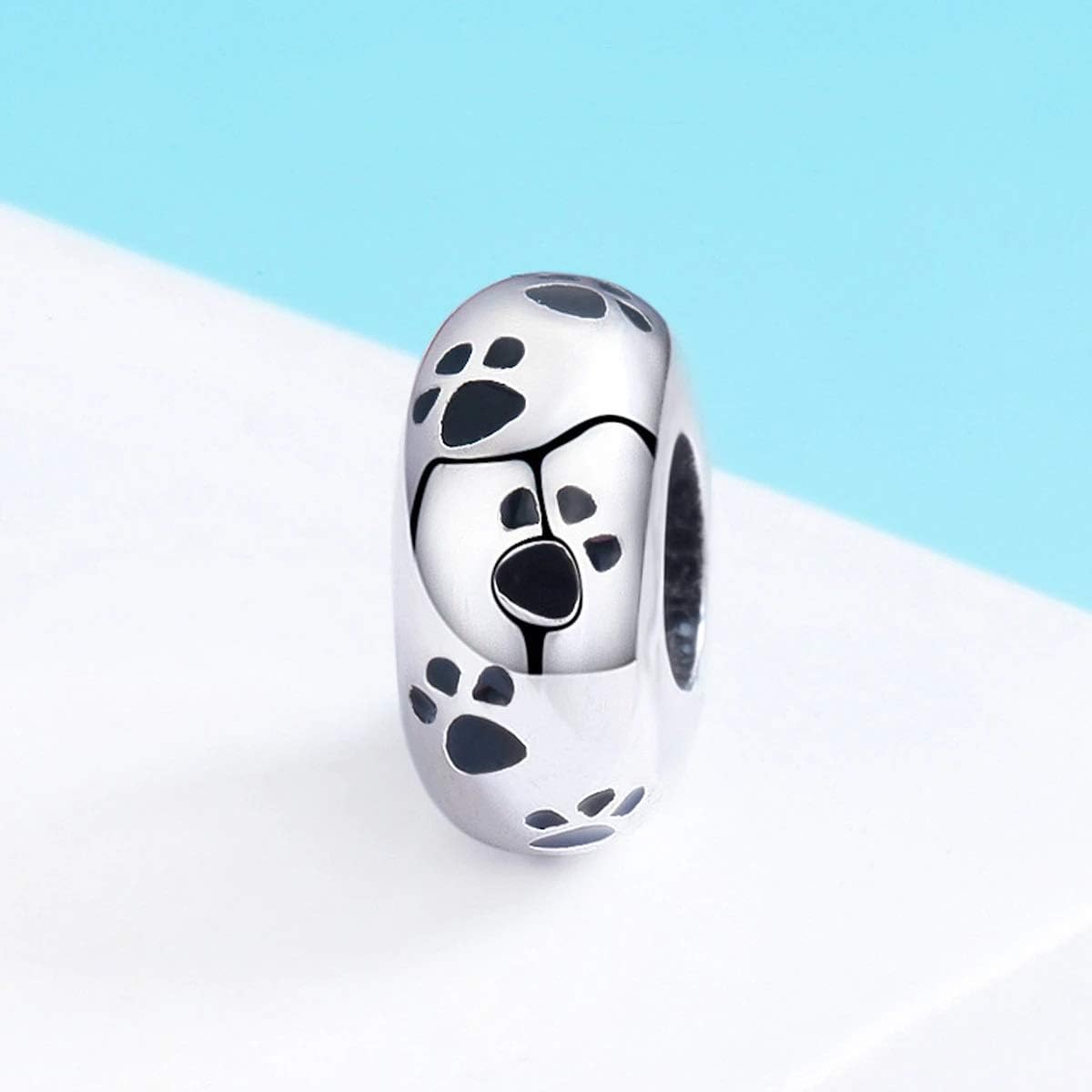 FeatherWish Sterling Silver 925 Love My Dog Pet Animal Paw print Family Best Friend Spacer Bead Charm Fits And Compatible With Pandora Bracelets Gift For Birthday Friend Sister Wife Daughter Mum - Image 4