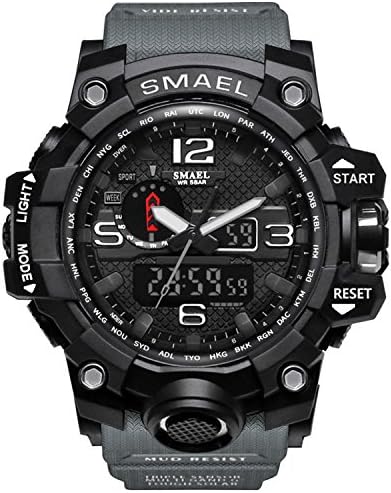 ETOWS? Men's Sport Watch Military Sports Watch 50M Waterproof Watches for Men Rubber LED Wrist Watch Shock Resistant Casual Wrist Quartz Watches