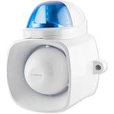 Seco-Larm SH-816S-SQ/B Enforcer Siren/Strobe with Audio Input, Blue