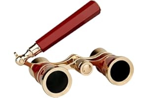 Rofawee 3x25 Theater Opera Glasses for Women Adults Full Metal Theater Binoculars Mini Binocular Scope with Adjustable Handle