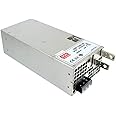 Mean Well RSP-1500-24 Enclosed Switching AC-to-DC Power Supply, Single Output, 24V, 0-63A, 1512W, 3.3" H x 5.0" W x 10.9" L