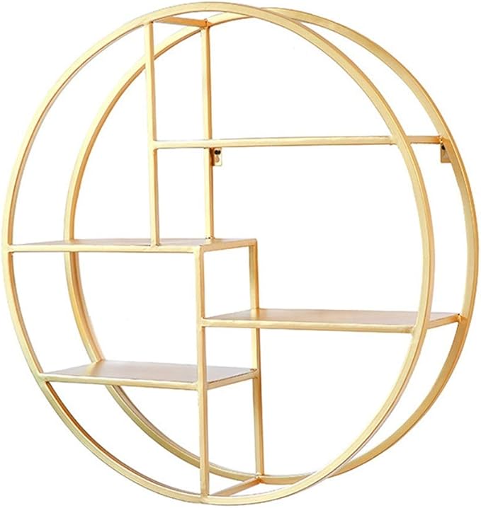 JWIL Bookshelf Round Wall Unit Decorative Wall Shelf Wall Bookshelf Floating Shelves for Living