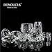 Donoucls Crystal Tealight Holder Candlestick Christmas Decorations for Home Party Dinner Hand-Cut 2.5'' X 1.5'' Clear