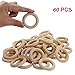 PRALB 60PCS DIY Natural Wood Rings Unfinished Wood for DIY Pendant Connectors Jewelry Making, 2.2