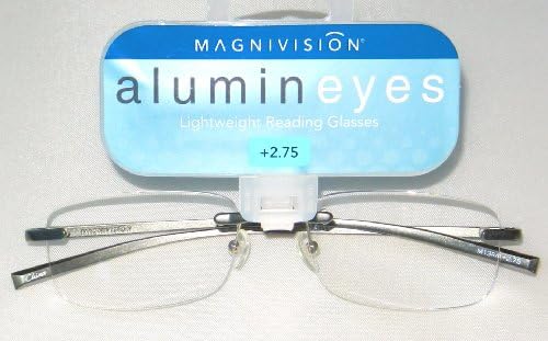 Magnivision "Alumineyes" Reading Glasses (ME8) Lightweight Frameless, 2.00 Strength