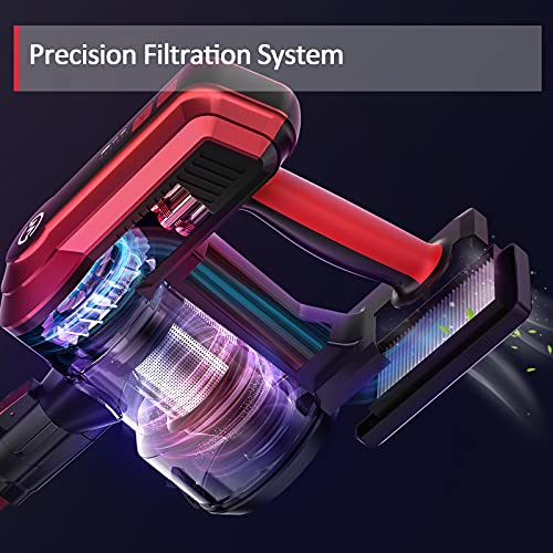 Cordless Vacuum Cleaner, 23Kpa Stick Vacuum with 300W Brushless Motor