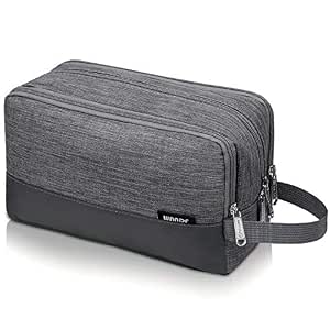 Neceser pequeño de nailon Dopp Kit ligero de afeitado para hombres y  mujeres (color gris vaquero) : Belleza y Cuidado Personal - Amazon.com