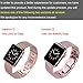 Wearlizer Rose Gold Compatible with Apple Watch Band 38mm 40mm 41mm for iWatch Womens Mesh Loop Stainless Steel Replacement Dress Chain Metal Strap Beauty Wristband Series SE 7 6 5 4 3 2 1