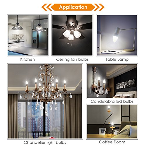 image for Albrillo E12 LED Bulb Dimmable Light Bulbs, 60 Watt Incandescent Equiv