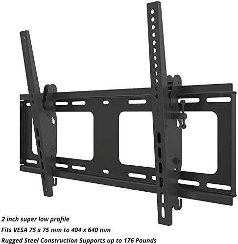 Premium TV Wall Mount by Fotolux | Television Tilting Bracket for 37-70 Inch LED, LCD & Plasma TVs | 75 x 75 mm to 404 x 640 mm & 176 Lbs Loading Capacity | Heavy Duty, Rugged Steel Construction