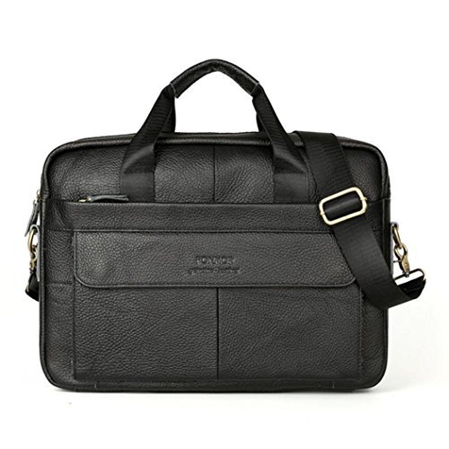 Clearance!Todaies Men Leather Messenger Shoulder Bags Business Work Briefcase Laptop Bag Handbag 2018 (38cm(L)7cm(W)27cm(H), Black) - Thumbnail 4