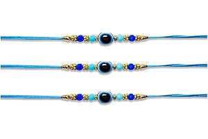 Pack of 3 Evil Rakhi Indian Rakhi for Raksha Bandhan Festival, Rakhi Thread, Rakhi for Brother,Fancy Rakhee Rakhi Bracelet fo