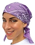 Classic Paisley Design Pre Tied Fitted Bandana Head Scarf