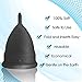 Blossom Menstrual Cup, Say No to Tampons | Get Blossom Cups for Menstrual Days | Period Cup, Reusable Menstrual Cup, Silicone Cup (Large Menstrual Cup, Black)