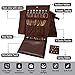 DECOLUXE Jewelry Travel Organizer for Storing Rings, Necklaces, Earrings and Bracelets (Brown)