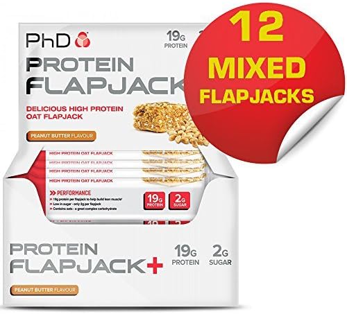 PhD Nutrition Flapjacks+ Pack of 12 - Mixed Flavours Flapjacks Bars