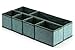 Set of 6 Fabric Drawer/Dresser Organizer Baskets, Foldable Storage Cubes, Closet Collapsible organizing Bins/Boxes, Perfect for Bras, Socks, Panties, Scarves, Tights, Bikinis, etc. (Earthy Teal)