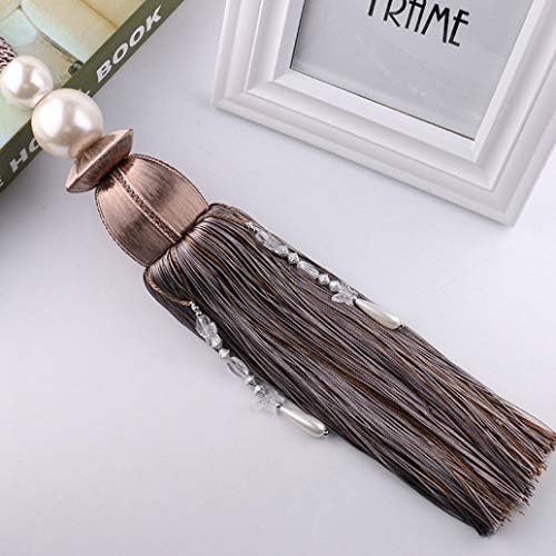 NOMIMAS 1 Pair Tassel Bead Curtain Tiebacks Hanging Holdbacks for Curtain Accessories Pearls Ball Curtain Decor
